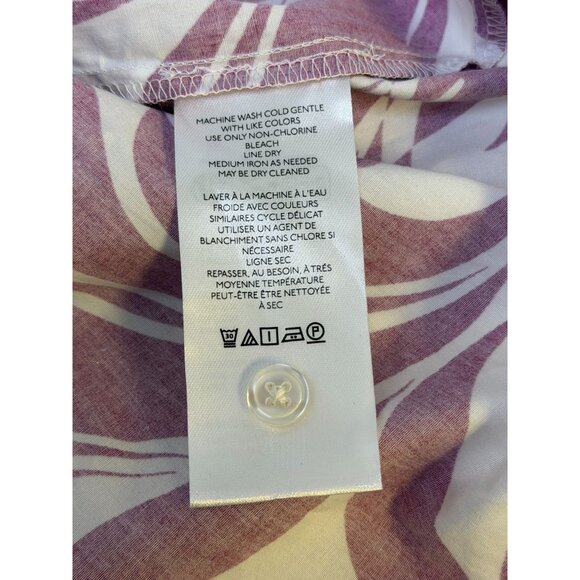 NWT Maeve By Anthropologie Purple & White Botanical Print Tiered Midi Dress XXS - Picture 7 of 7